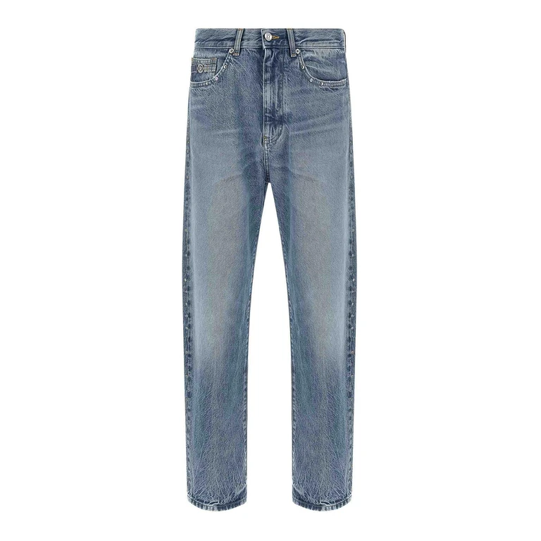 Vaqueros Versace para hombre con efecto lavado y tachuelas