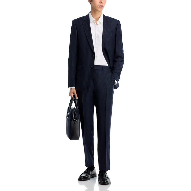 Boss H-Huge Chalk Stripe Slim Fit Suit
