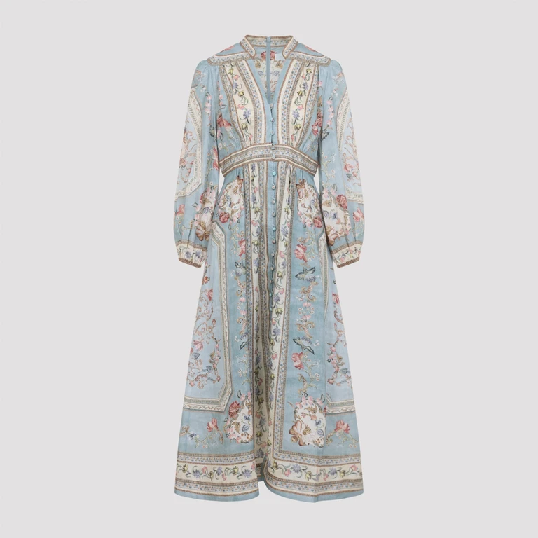 ZIMMERMANN - Zimmerman Roselight Plunge Midi Dress