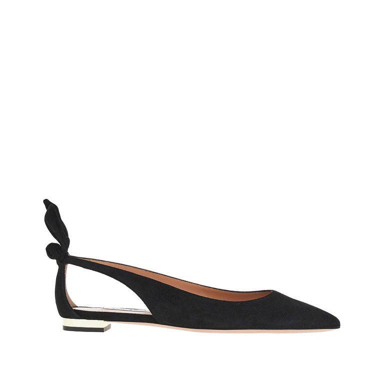 AQUAZZURA 'Bow Tie' suede leather ballet flats Woman 36