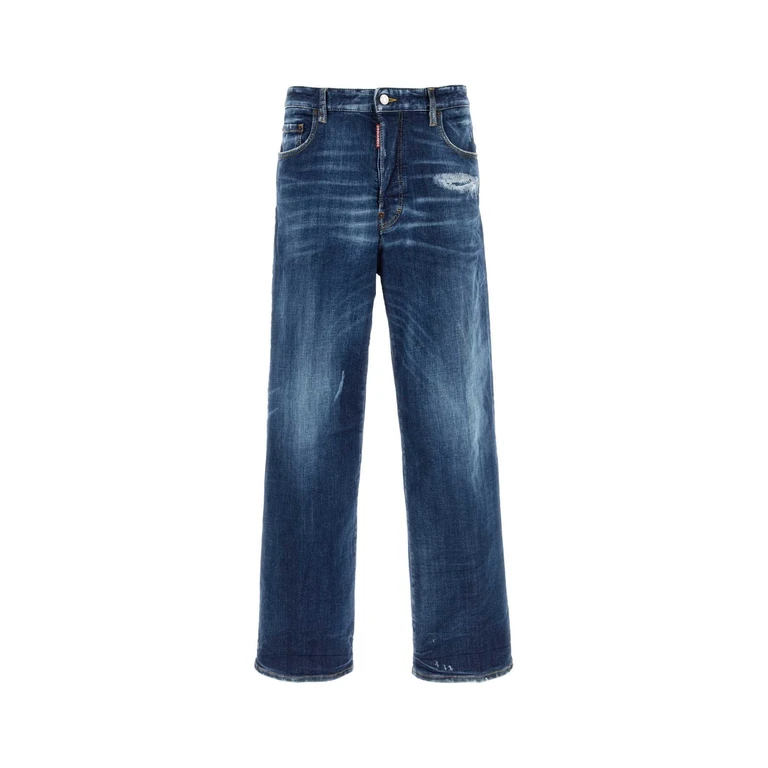 Dsquared2 Stretch Denim Loose Jeans Navyblue Co Pl Ea - Men