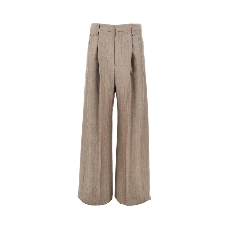 VICTORIA BECKHAM Pleated waist wool pants Woman 10
