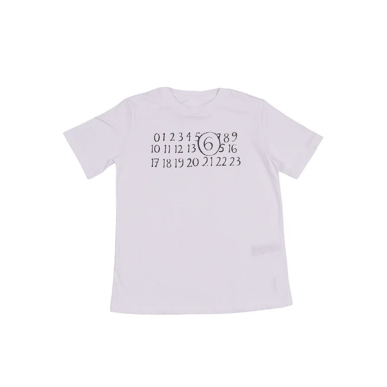 Mm6 Maison Margiela Kids T-shirts White Cotton Short Sleeves T-shirt