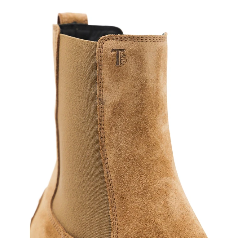 Tod's Camel Suede And Leather Boots