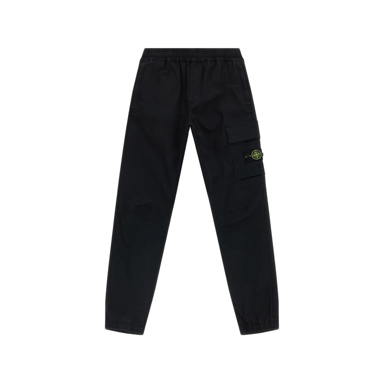 Stone Island Kids Pantalone Regular Tapered Blue Pantaloni