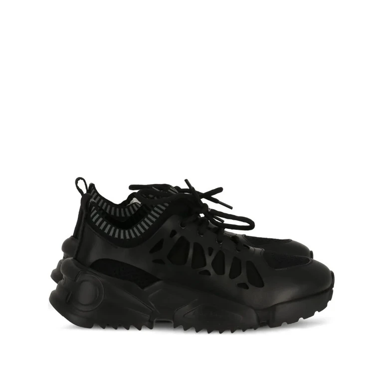 Ferragamo Ladies Black Sneakers