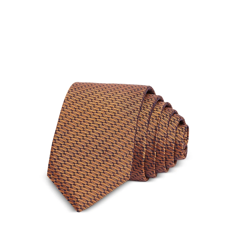 Hugo Spiral Striped Silk Skinny Tie