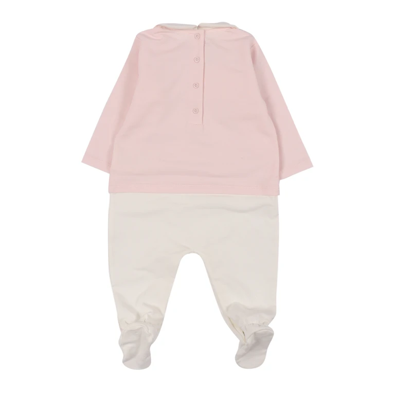 Fendi Jr Stretch Onesie Set Pink Romper - Kids