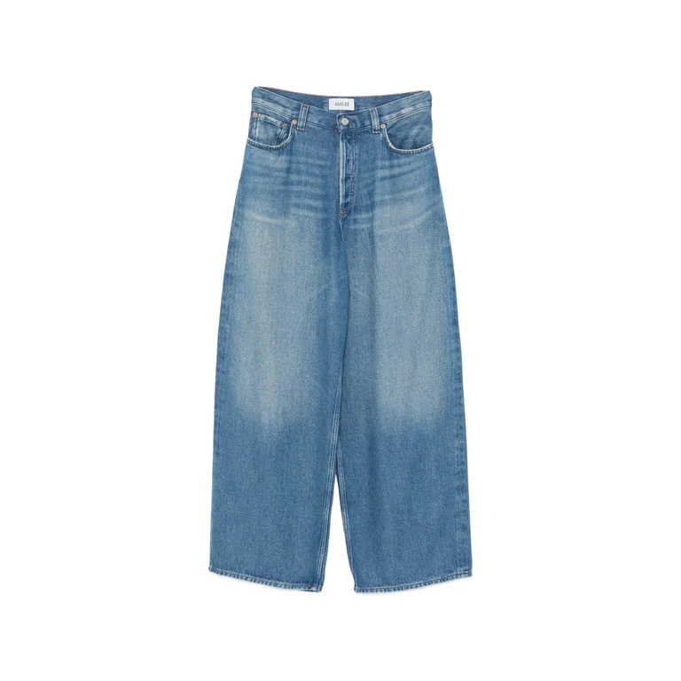 Agolde Flyweight Baggy-fit Faded Denim Jeans