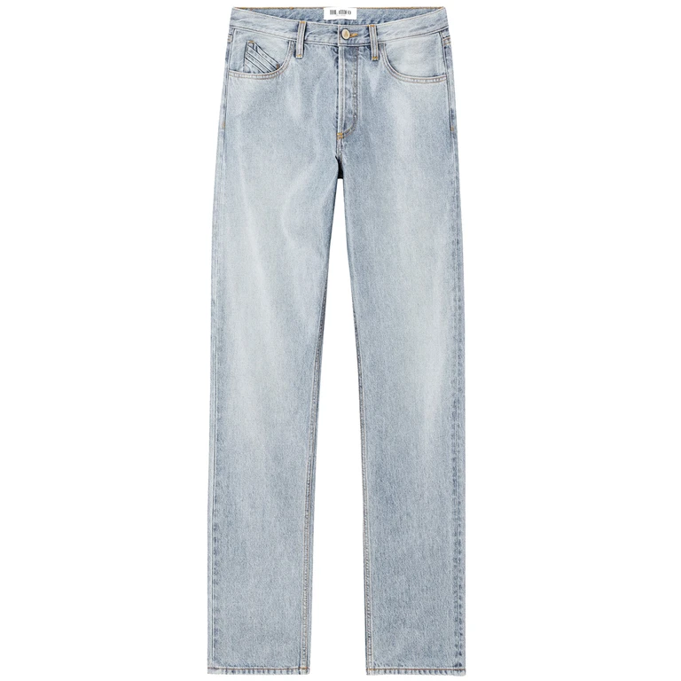 The Attico Logo Embroidered Distressed Jeans
