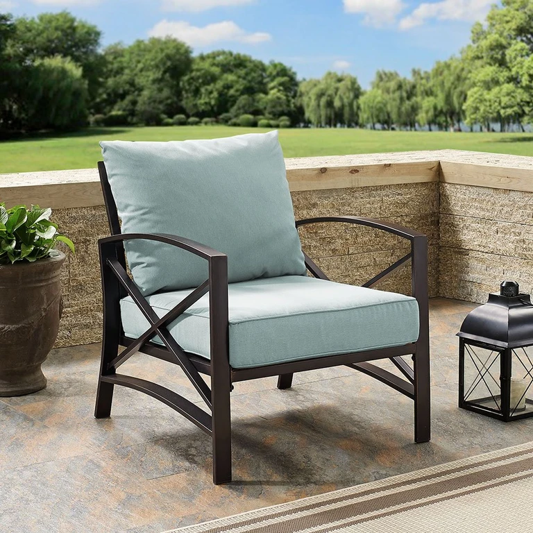 Fauteuil de jardin bleu Crosley Kaplan