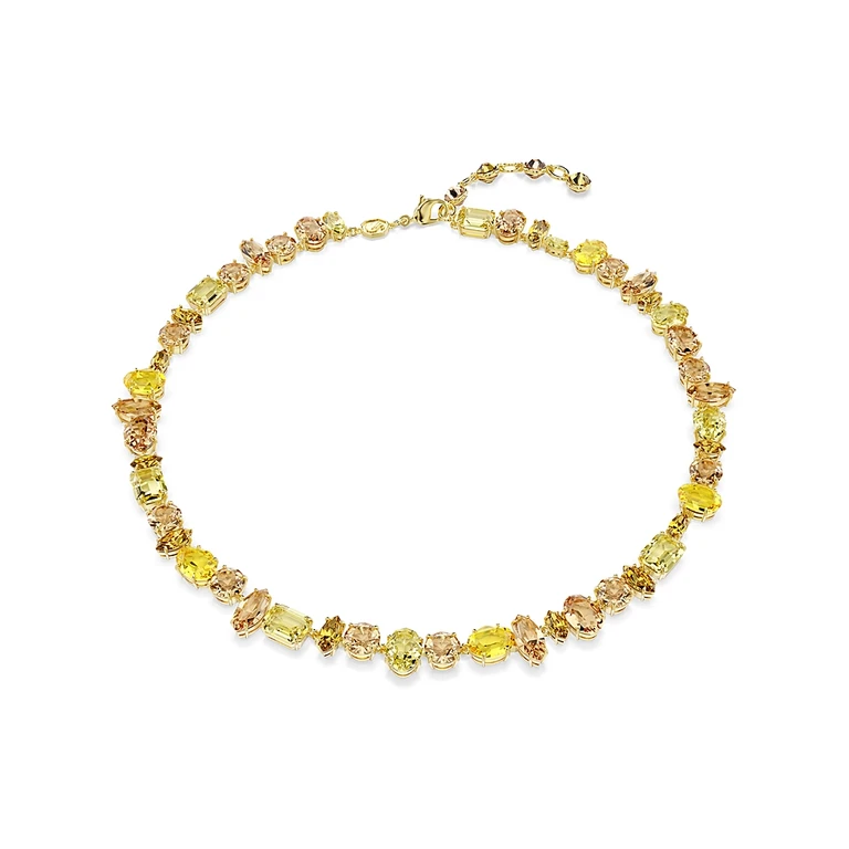 Swarovski Gema Mixed Cut Crystal Tennis Necklace, 14.12-15.5