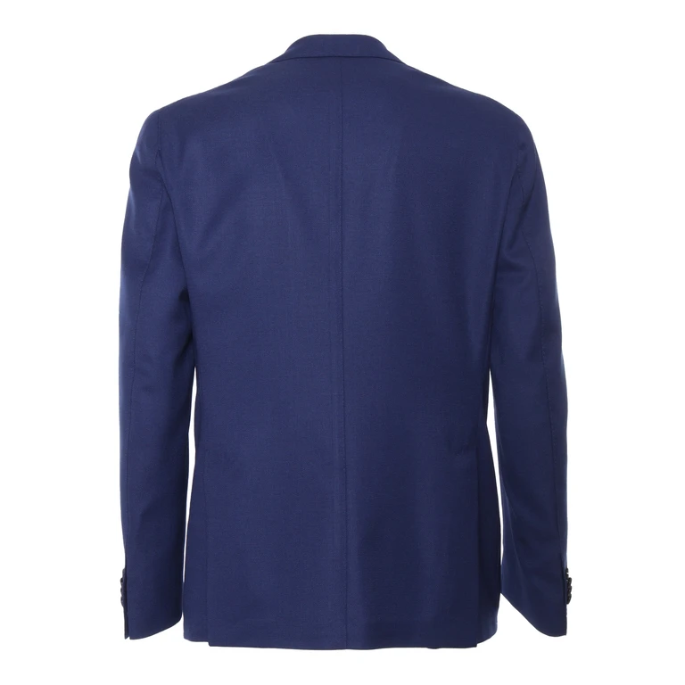 Brando-Lubiam Blue single breasted blazer Virgin Wool Elastane Jacket - Men