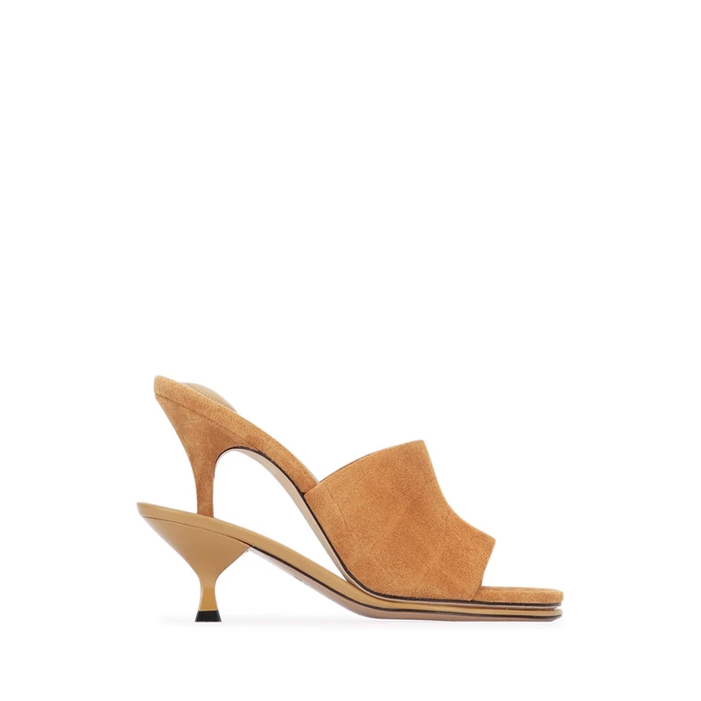 Jacquemus Les Doubles Mules Camel Scarpe Con Tacco - Women
