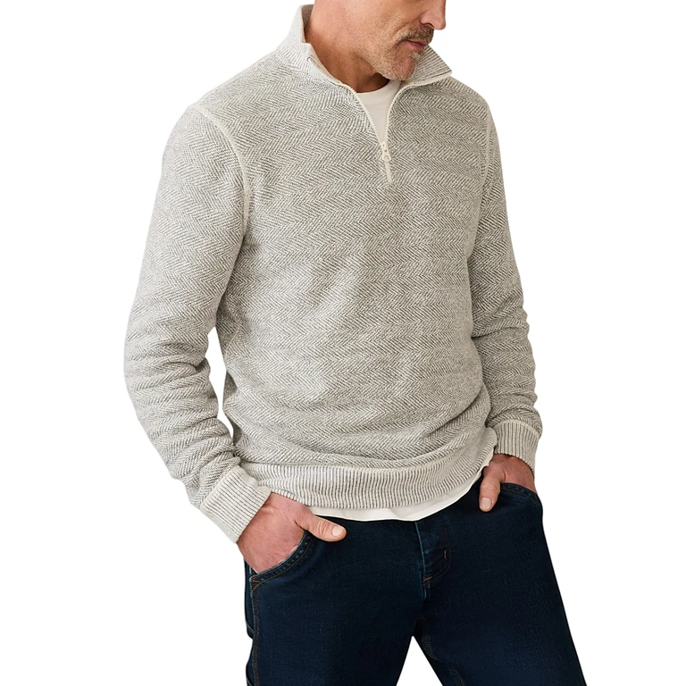 Faherty Whitewater Quarter Zip Sweatshirt