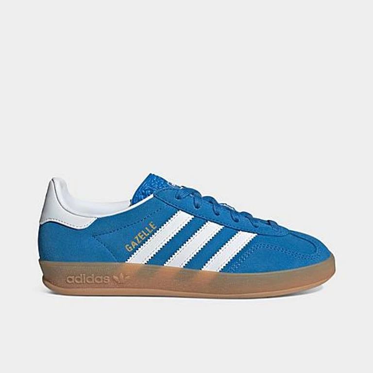 adidas 키즈 오리지널스 Gazelle Indoor 캐주얼 신발 Black/White/Gum