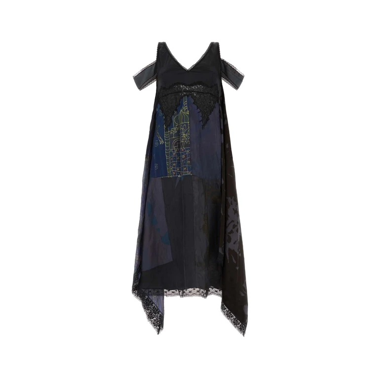 Marine Serre Multicolor Silk Dress Exterior: Abiti - Women