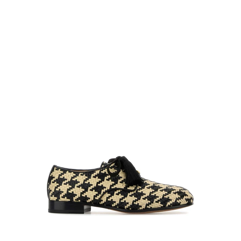 Valentino Garavani Two-Tone Leather Vlogo Signature Lace-Up Shoes Shellnero Scarpe Stringate - Men
