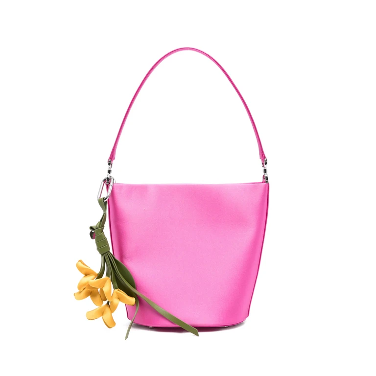 Self-portrait Flower-charm Bucket Bag