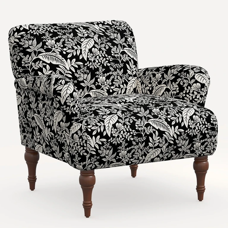 Bristol Canopy Black & Cream Accent Chair