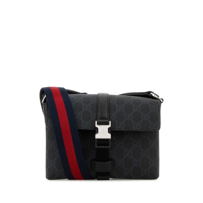 Gucci Gg Supreme Fabric Super Mini Crossbody Bag Black Borse A Tracolla - Men