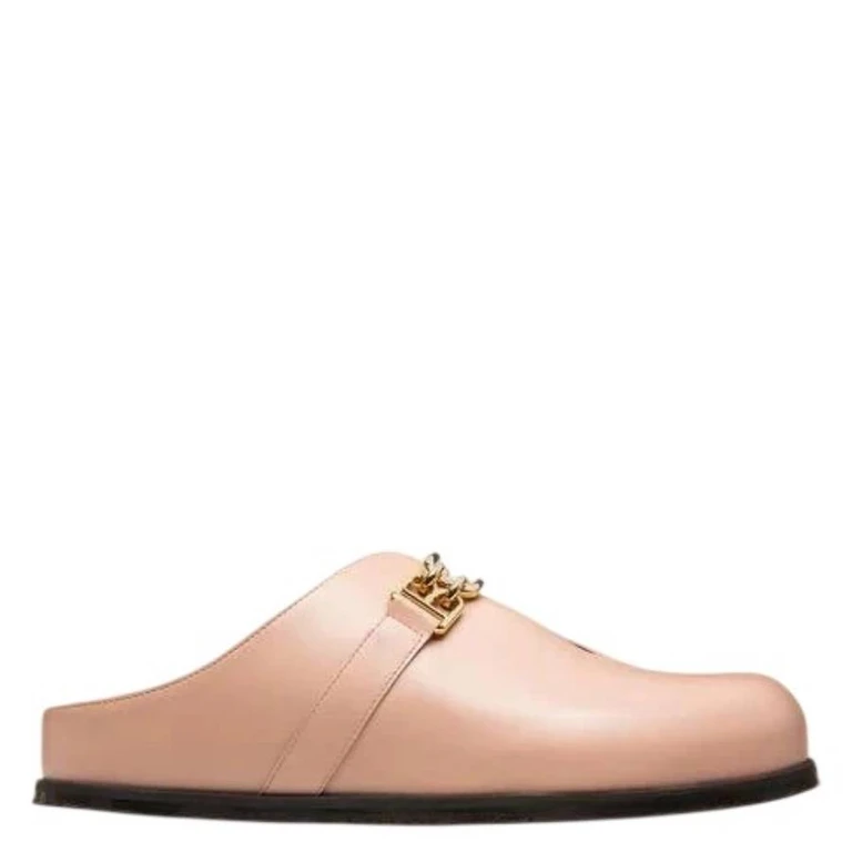 Bally Francine B-Chain Leather Slippers, Brand Size 35 ( US Size 4.5 )