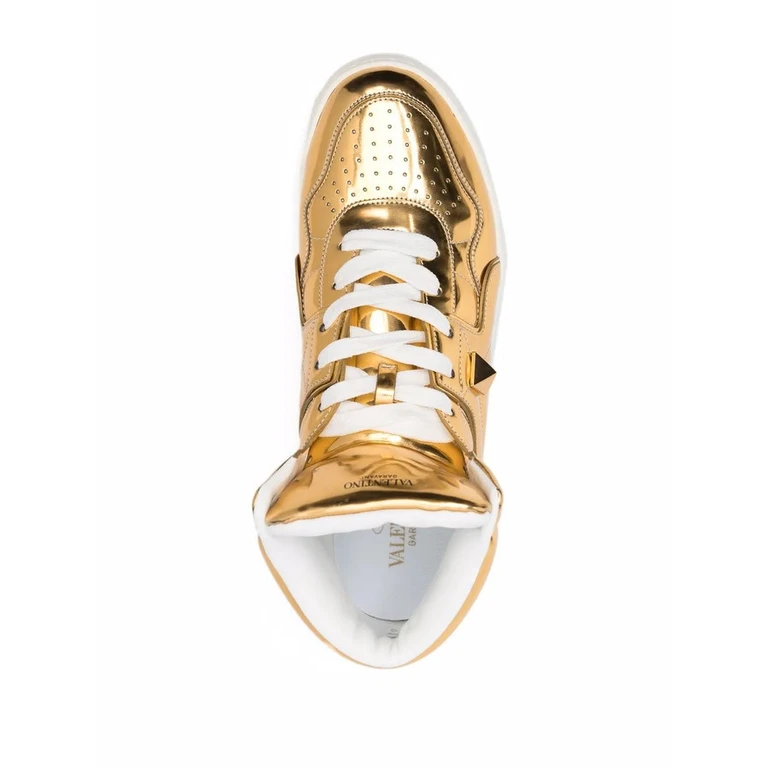 Valentino Mens Gold Tone Sneakers