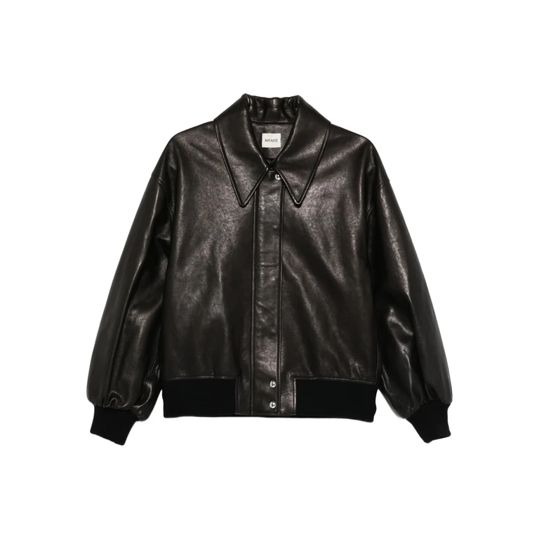 Khaite Collared Leather Jacket