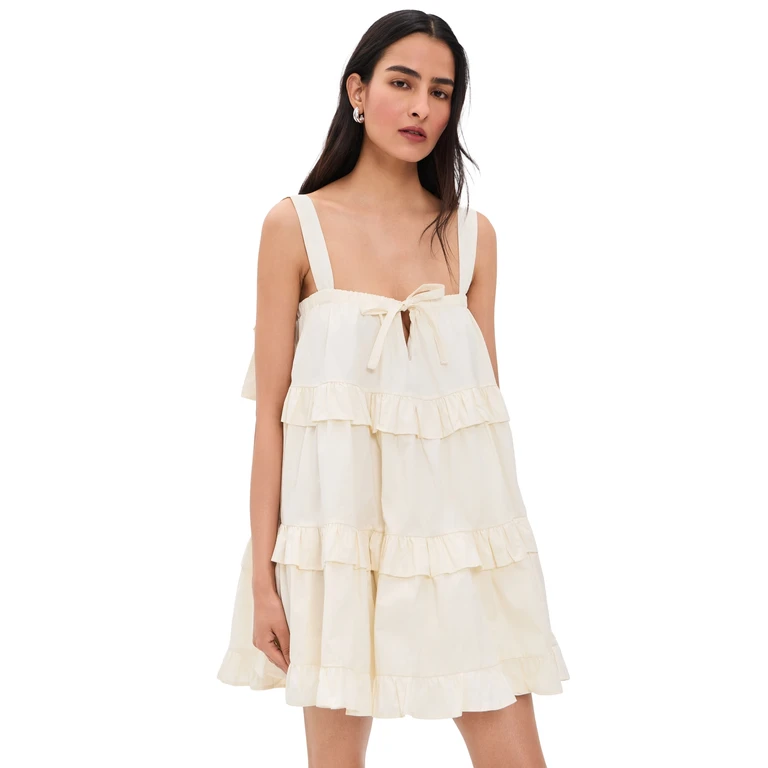 VRG GRL Lila Mini Dress Cream Cream M