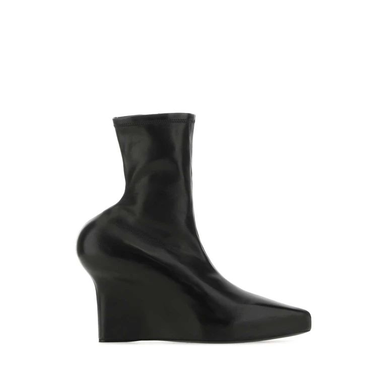 Givenchy Black Nappa Leather Ankle Boots 001 Stivali - Women