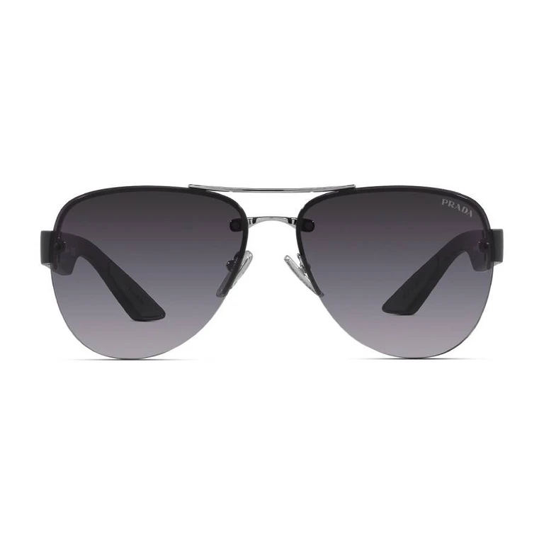 Prada Linea Rossa Grey Gradient Pilot Mens Sunglasses PS 55YS 1BC09U 64