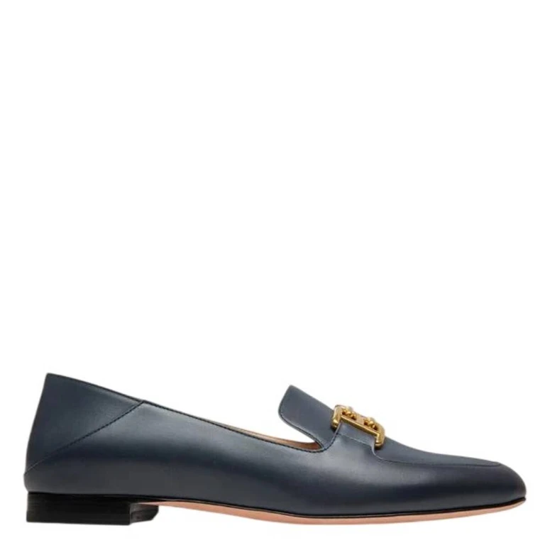 Bally Ellah Flat Leather Loafers, Brand Size 39 ( US Size 8.5 )