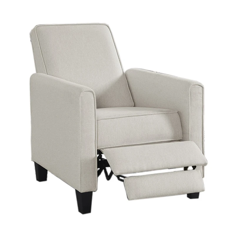Ducee Beige Fabric Push Back Chair