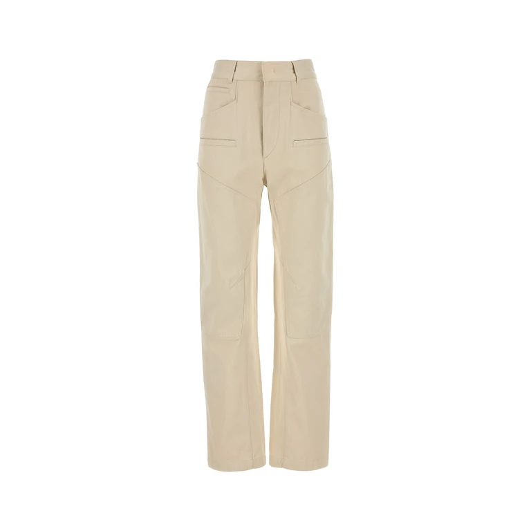 Isabel Marant Pa0432fab4g02i 23ec Ecru Main Material:cotton Pantaloni