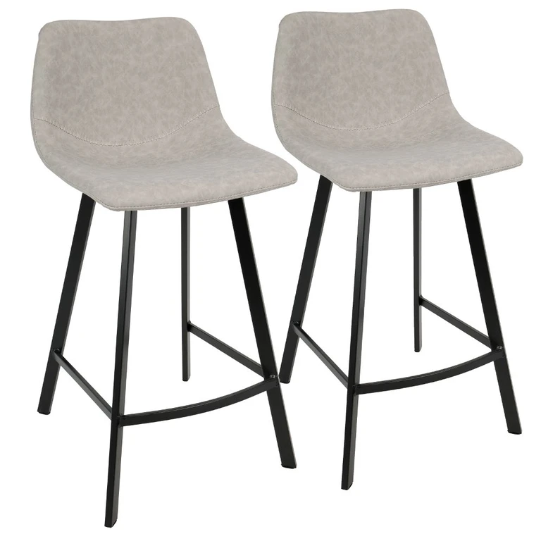 Outlaw Gray Counter Height Stool, Set of 2