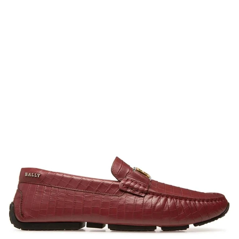 Palan Embossed Leather Loafers, Brand Size 7 ( US Size 8 )