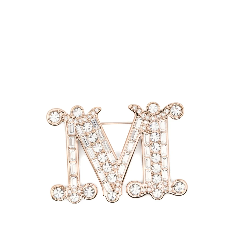 Max Mara Bath2 Crystal-embellished M Brooch