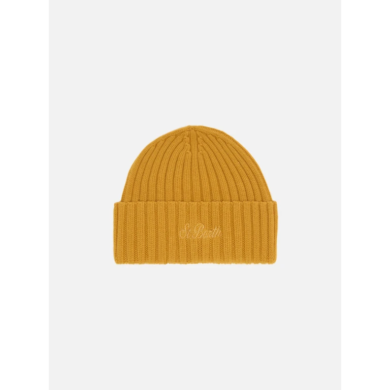 Mc2 Saint Barth Wool Wengen Beanie Mustard Yellow Hat - Unisex
