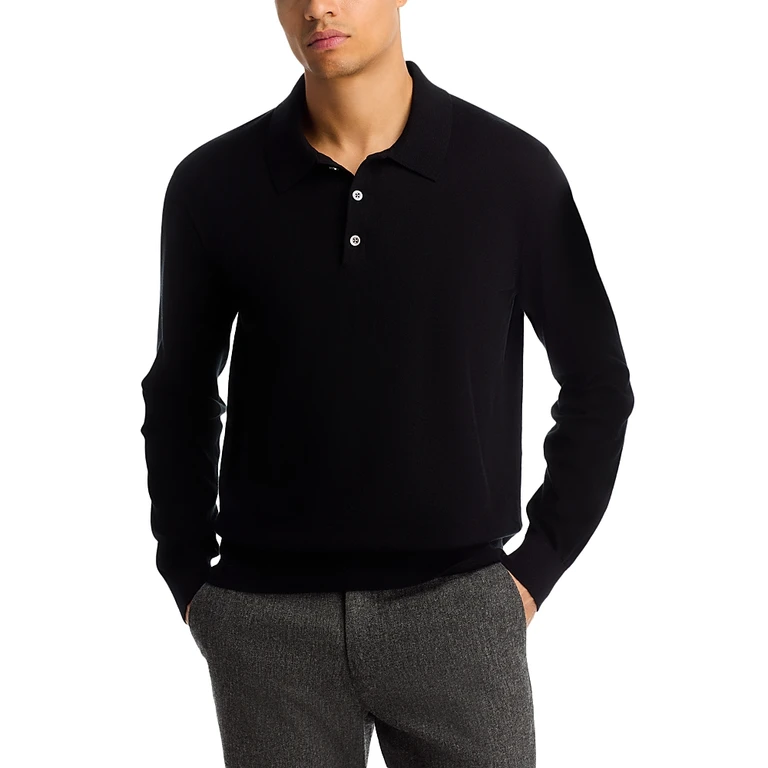 Madewell Cotton Long Sleeve Polo Shirt