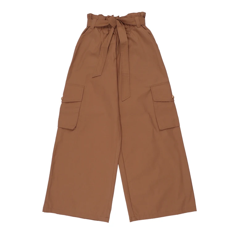 Balmain TROUSERS Brown Cotton Lyocell Pant
