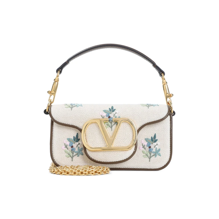 Valentino Garavani Small Shoulder Bag Linen/flax - Unisex