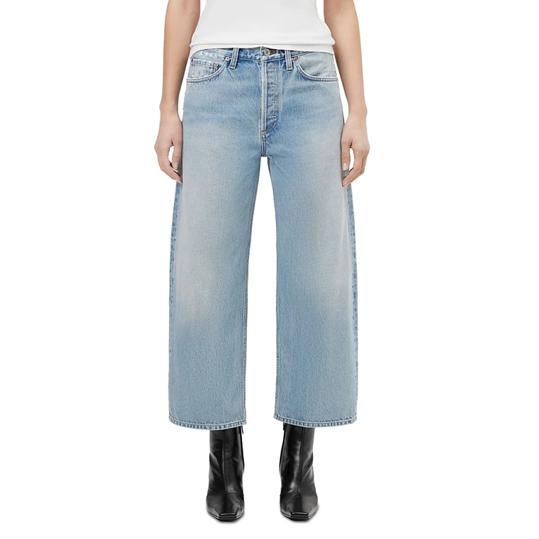 Agolde Arc Mid Rise Crop Wide Jeans in Orten