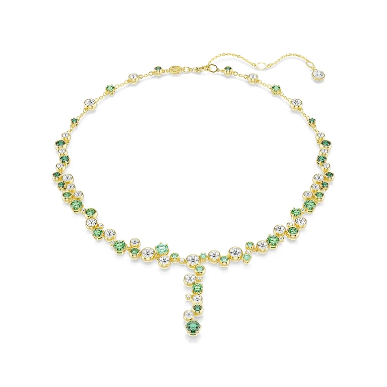 Swarovski Constella White & Green Crystal Lariat Necklace, 14.87-17.75