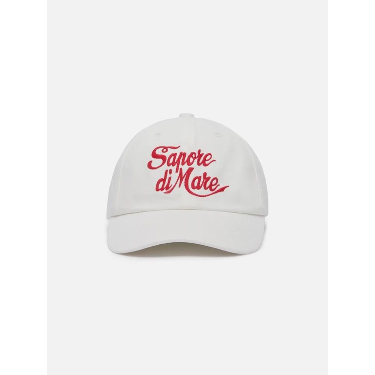 Mc2 Saint Barth Baseball White Cotton Cap With Embroidery Sapore Di Mare Special Edition Hat - Unisex