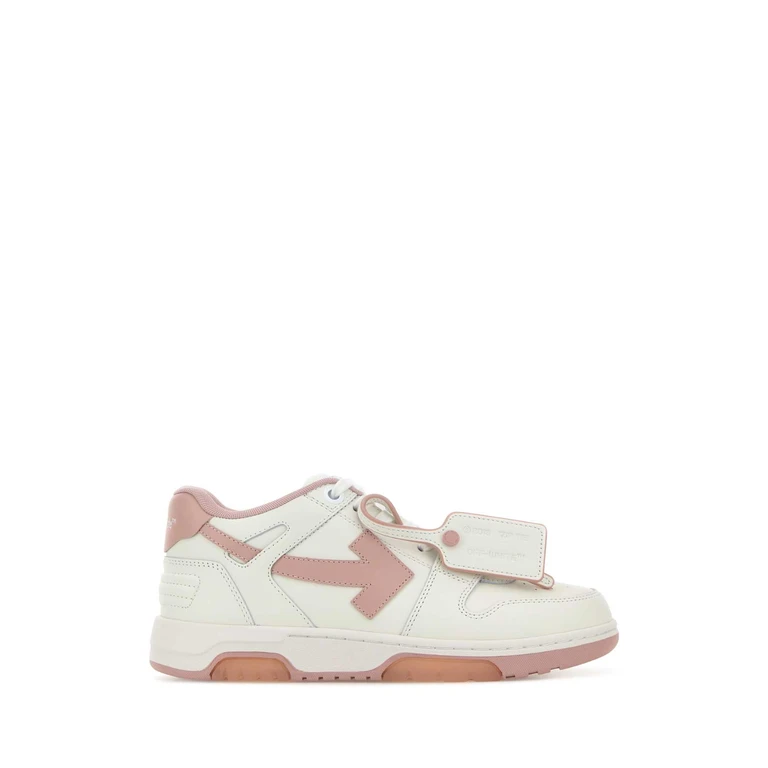 Off-White White Leather Out Of Office Sneakers Whitepink - Women