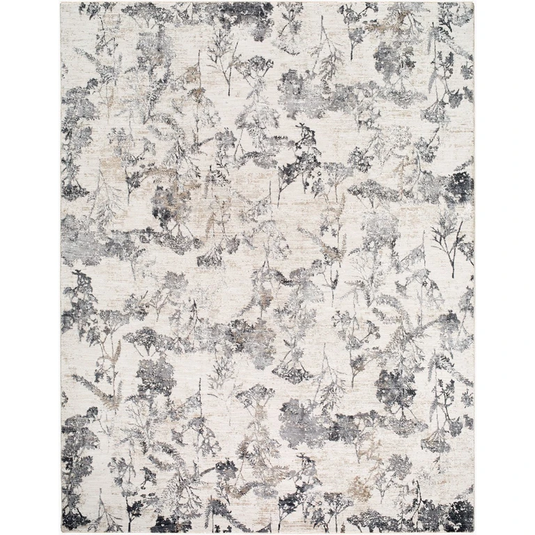 Gakko 5 x 7 Beige and Gray Floral Area Rug