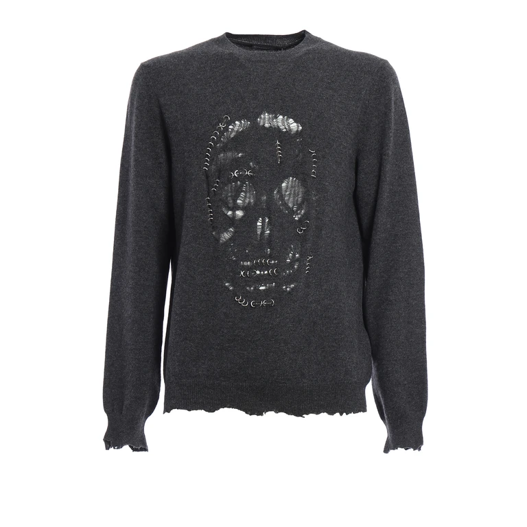 Alexander Mcqueen Pull Col Rond - Skull Punk