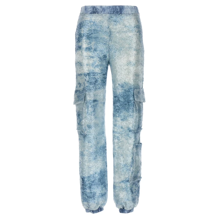 Le Twins Robi cargo trousers Light Blue Polyester Elastane Pant - Women