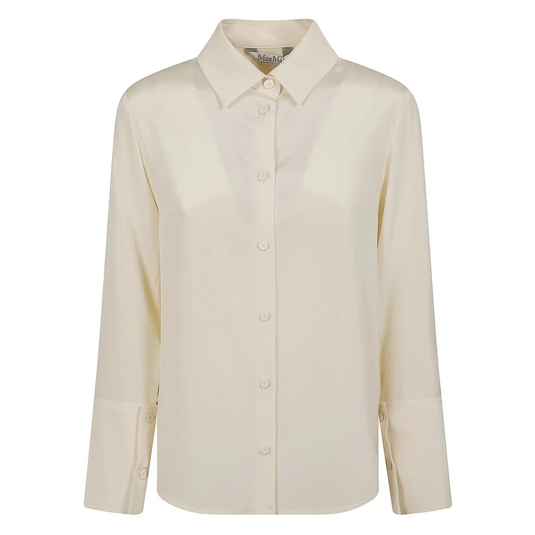 Maxmara Pure Camicia Cady Di Seta Voliera White - Women