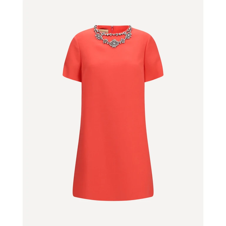 VALENTINO Embellished crew-neck Dress Female 46